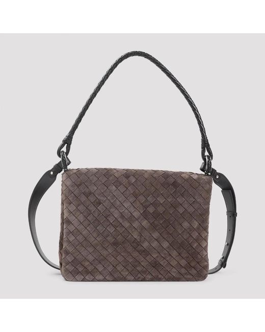 Bottega Veneta Brown Small Wing Intrecciato Shoulder Bag for men