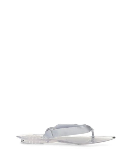 Alaïa White Invisible Padded Tongs For