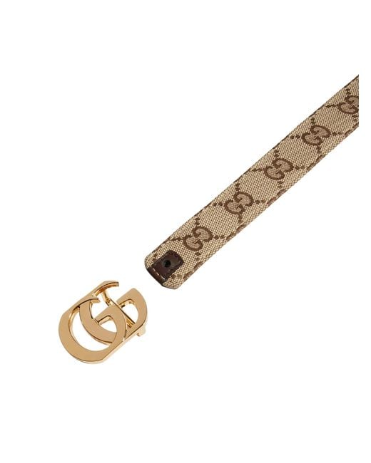 Gucci White Cut Gg Marmont Reversible Belt