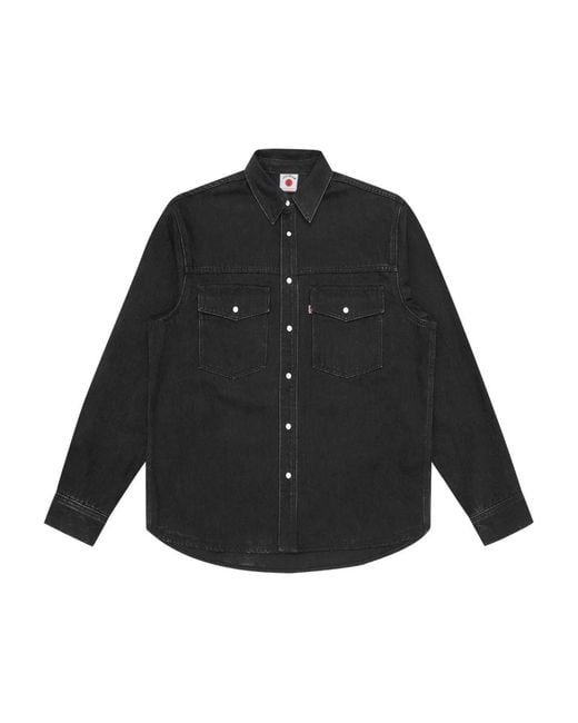 BBCICECREAM Black Running Dog Denim Shirt for men