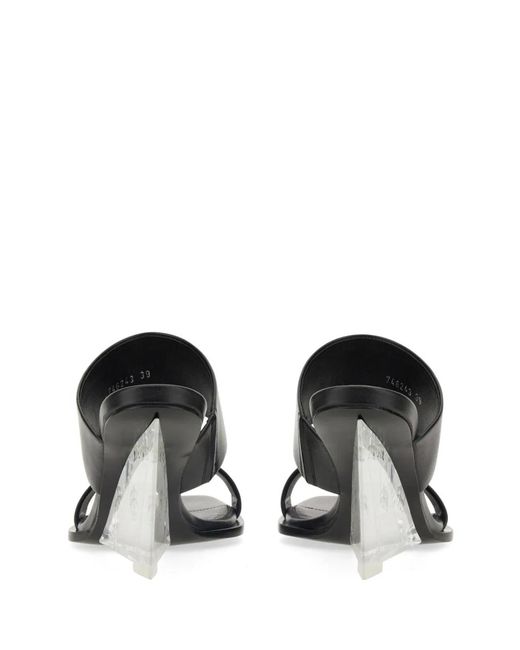 McQueen White Leather Sandal
