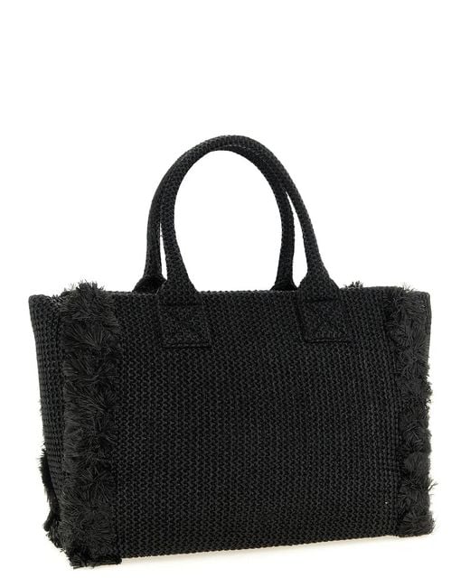 Pinko Black 'Beach' Large Shopping Bag