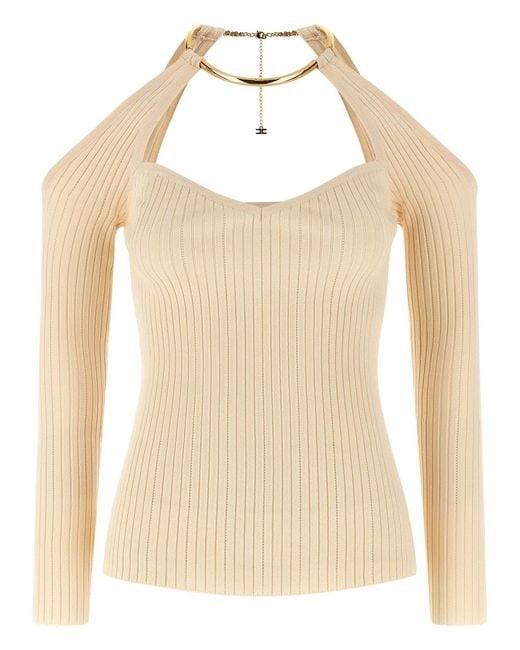 Elisabetta Franchi Natural Necklace Sweater