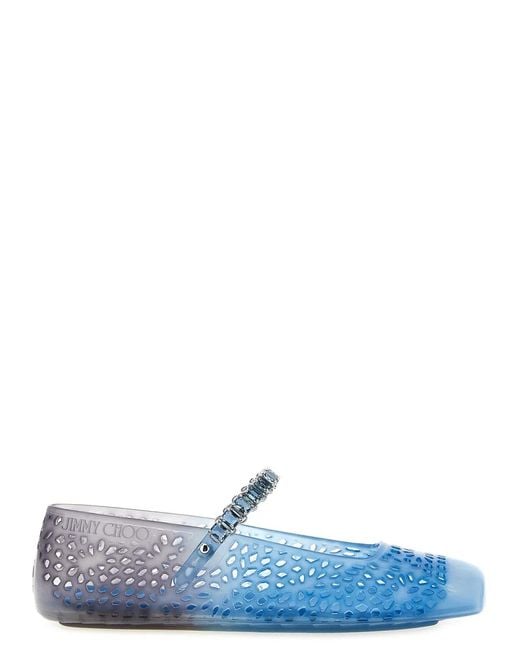 Jimmy Choo Blue 'The Jelly' Ballet Flats