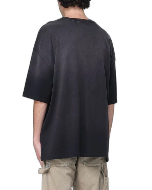 Amiri Blue Spliced Logo T-Shirt for men
