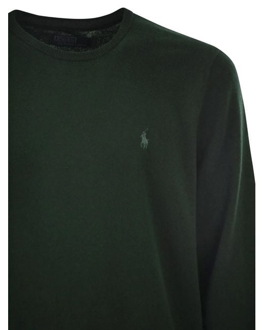 Polo Ralph Lauren Green Wool Crew Neck Jumper for men