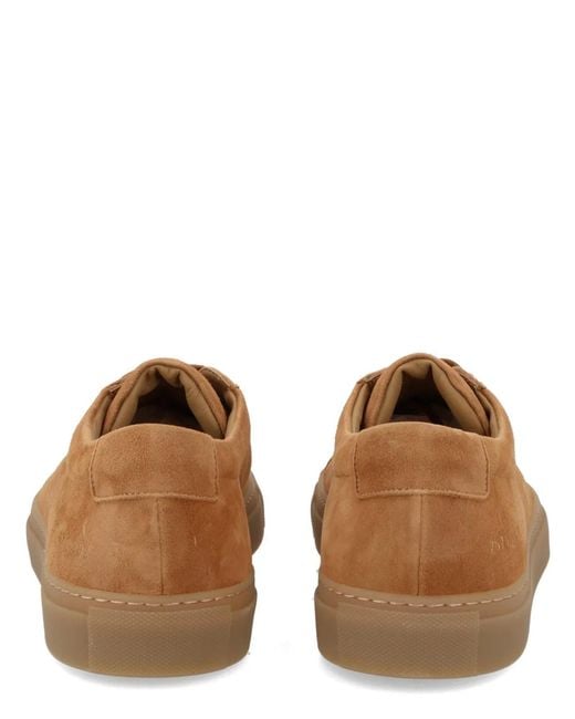 Common Projects Brown Buff Leather Sneakers for men