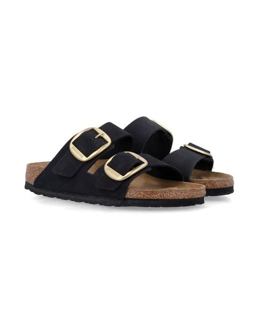Birkenstock Black Arizona Big Buckle Nubuck