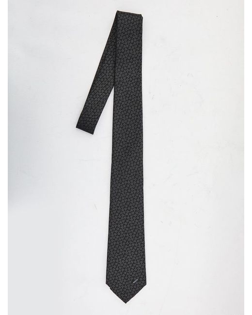 Gucci White Silk Tie With Clamps for men
