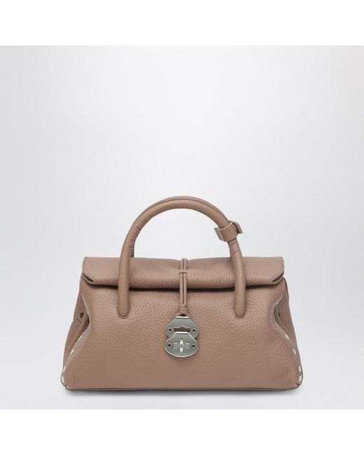Dotta Centauro Baby Bag in Hammered Leather - Pink Callas main image 0