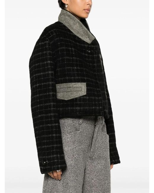 Etro Black Wool Blend Cropped Jacket