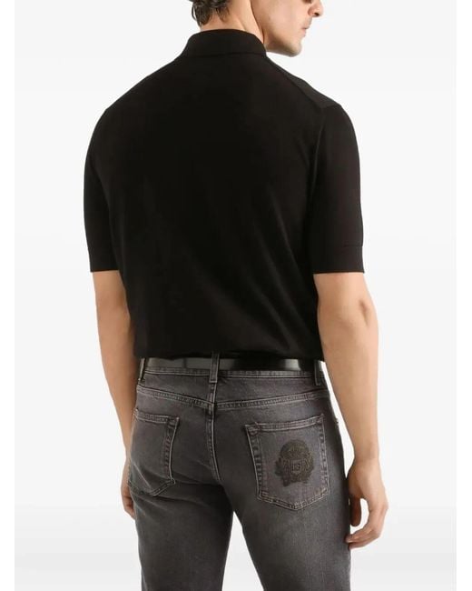 Dolce & Gabbana Black Dolce & Gabbana Polo Shirt for men