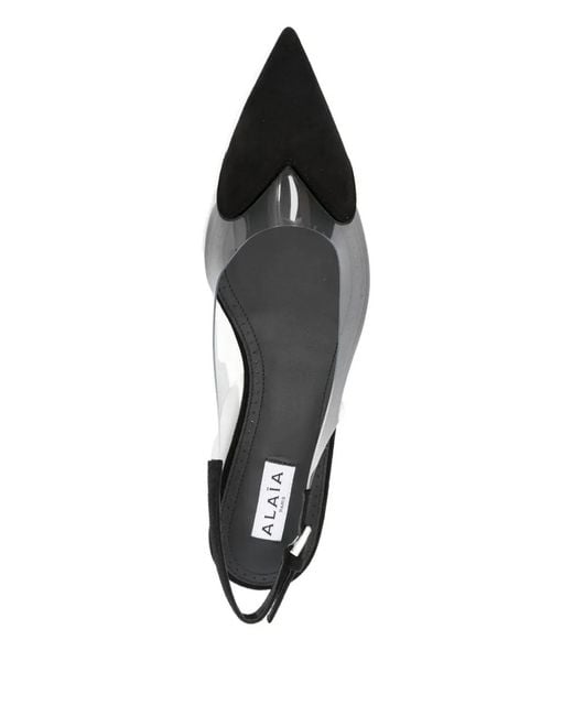 Alaïa White Alaia Flat Slingbacks