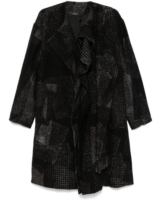 Y's Yohji Yamamoto Black Ka-Scarf Coat