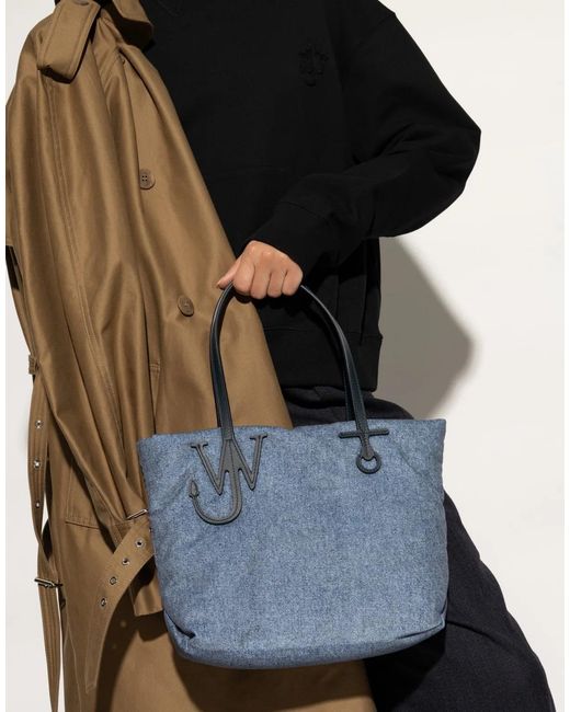 J.W. Anderson Blue Small Puffy Anchor Logo Tote Bag
