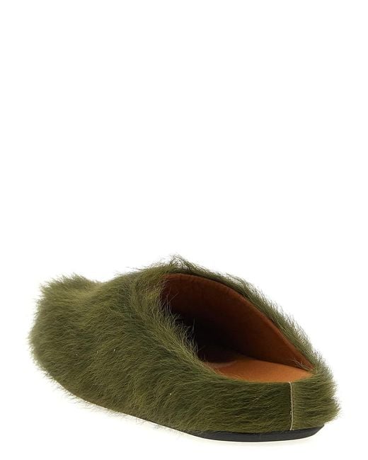 Marni Green Calfskin Mules for men
