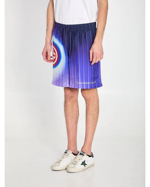 Casablanca Blue Shockweave Shorts for men