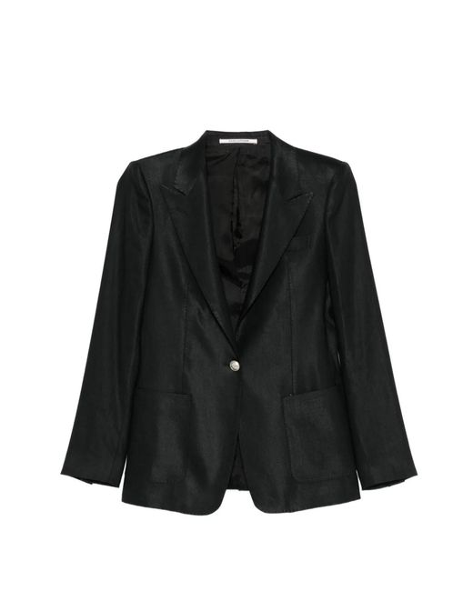 Tagliatore Black Wool Double-Breasted Suit