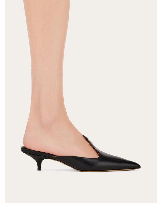 Ferragamo White Heart Upper Mule