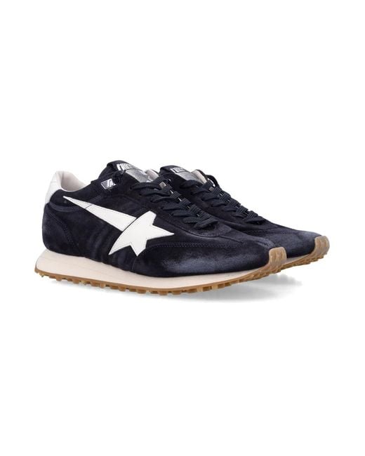 Golden Goose Deluxe Brand Blue Marathon Suede Sneakers for men