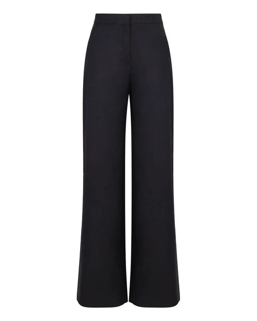 Max Mara Blue Mozart High-Rise Cotton Trousers