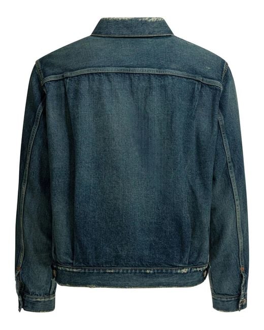 Sacai Blue Cotton Jacket for men