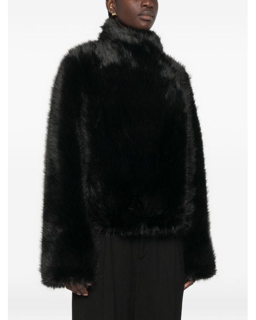 BB COUTURE Black Jackie Faux Fur Jacket