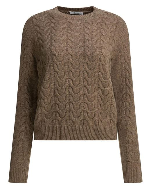 Max Mara Brown Cashmere Knitwear