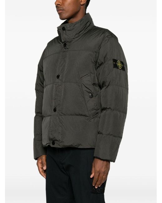 Stone Island Black 4100109 Crinkle Reps Ny Down Jacket With Wind Resistance And Anti-Drop for men