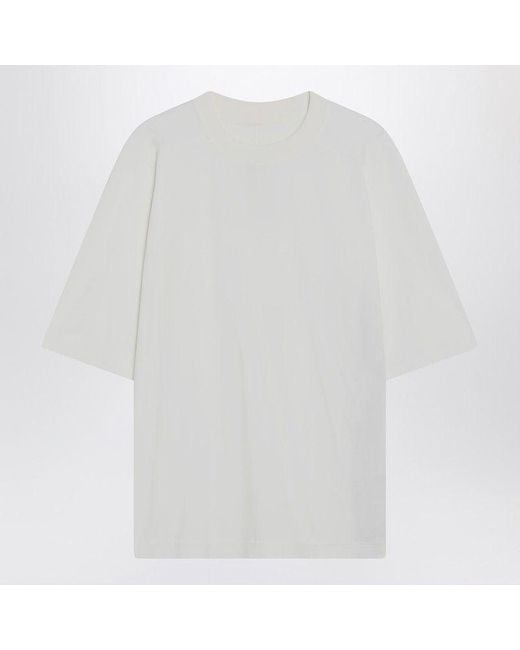 Rick Owens White Cotton T-Shirt for men