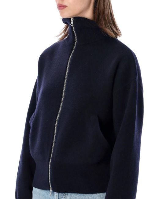 Extreme Cashmere Blue N°385 Xtra Cute Zip Cardigan