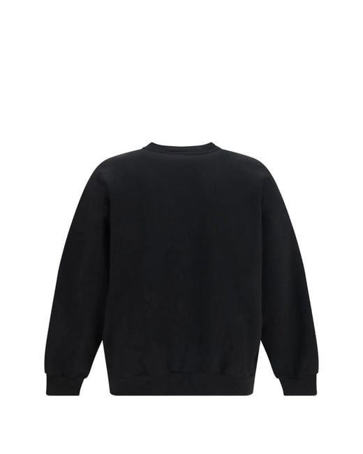 Balenciaga Blue Palm-Print Cotton Sweater for men