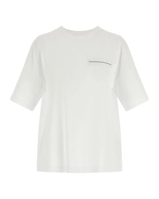 Peserico White 'Punto Luce' T-Shirt