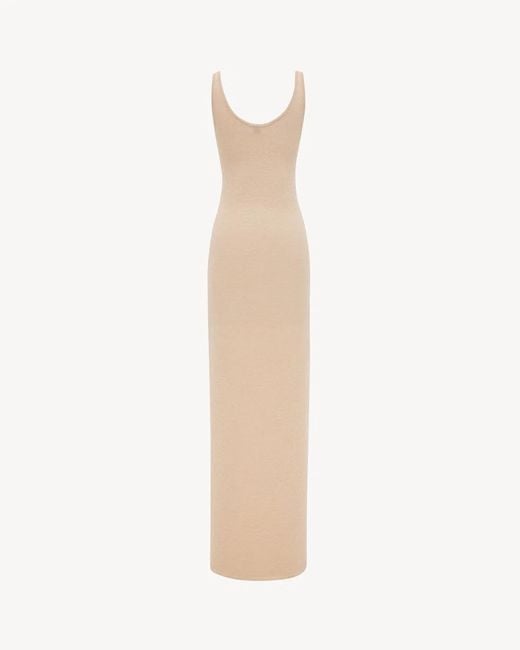 Saint Laurent White Lurex Knit Dress
