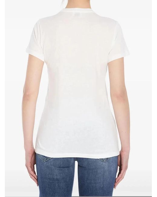 Saint Laurent White Musical Festival Print T-Shirt