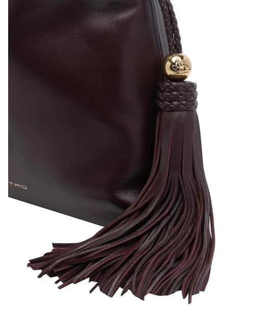 Etro Black Bordeaux Mini Kalispera Crossbody Bag
