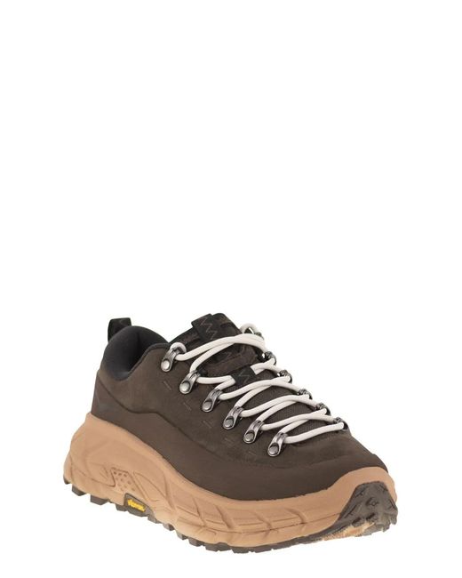Hoka One One Brown Leather Sneaker