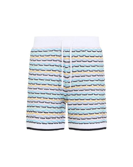 Casablanca Blue Tuck Stitch Short for men