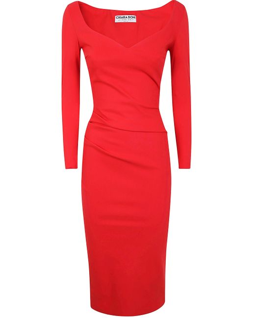 Chiara Boni Red "Luheart" Dress