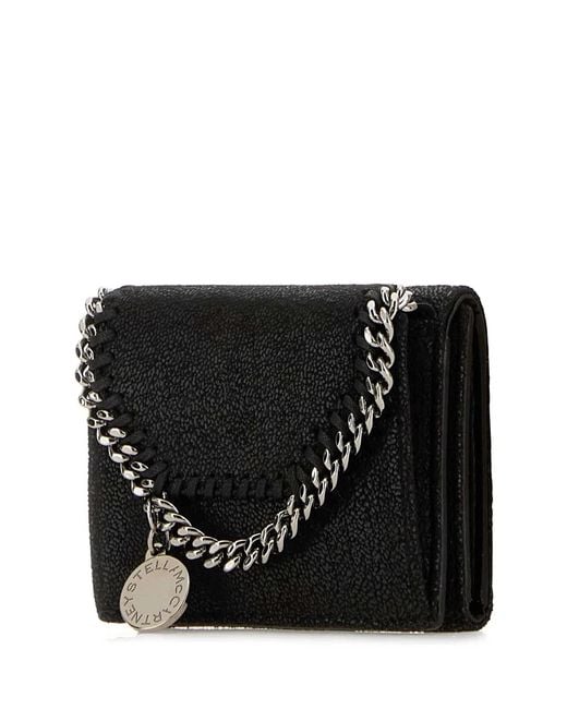 Stella McCartney Black Falabella Trifold Wa
