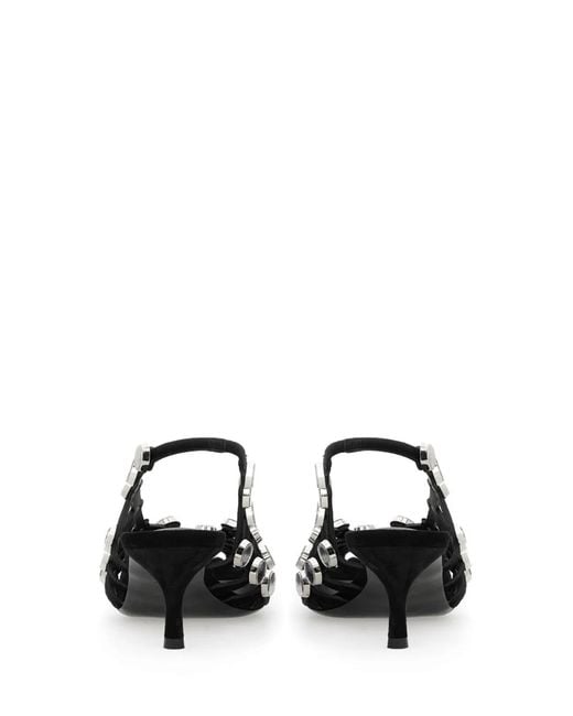 The Attico Black Slingback Grid
