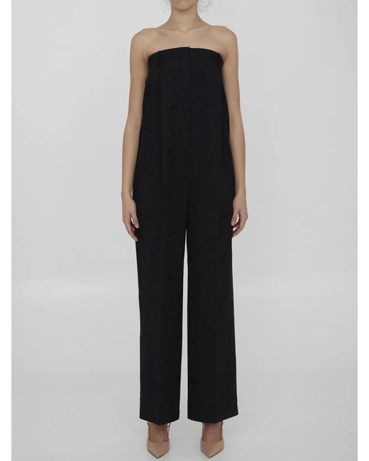Burberry Black Tailored Wool Jumpsuit