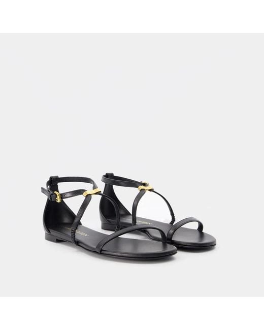 McQueen Black Harness Sandals