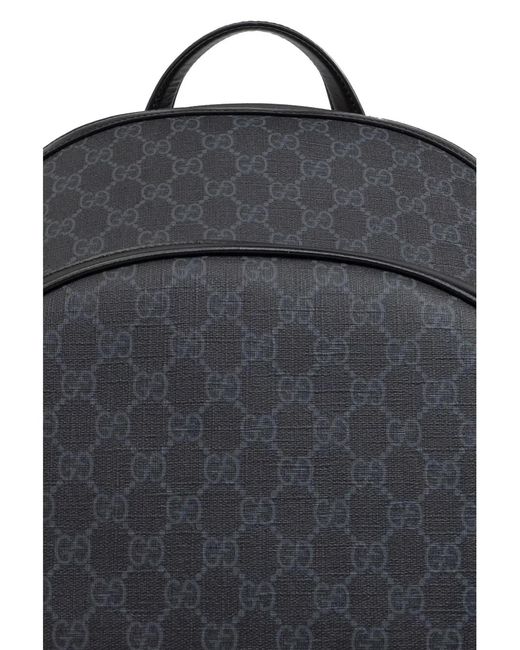 Gucci Black Medium Backpack Gg Supreme for men