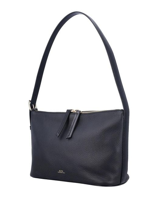 A.P.C. Blue Vera Grained Leather Bag