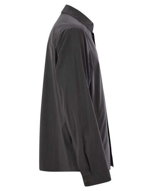 Herno Black Shirt-Cut Jacket for men
