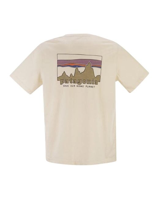 Patagonia Natural Cotton T-Shirt With Print for men