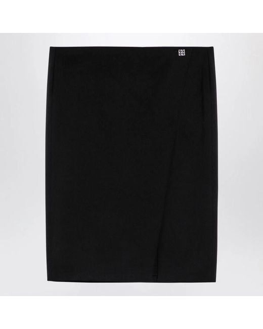 Givenchy Black Wool Skirt