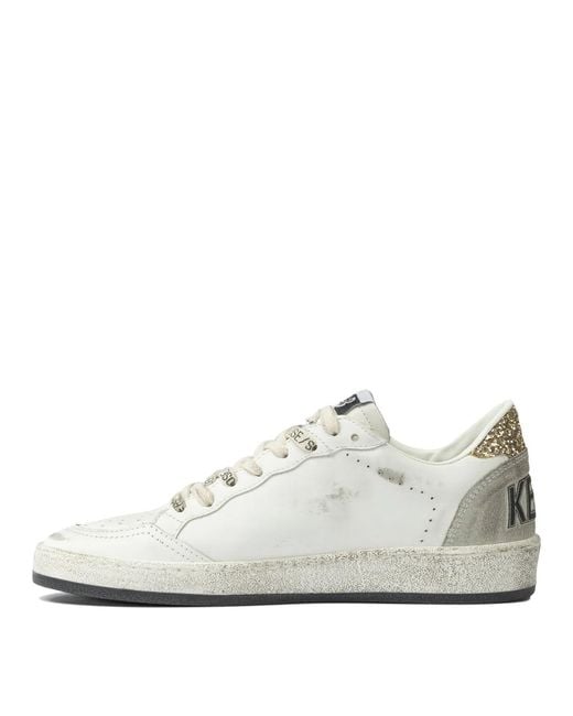 Golden Goose Deluxe Brand White "Ball Star" Low-Top Sneakers