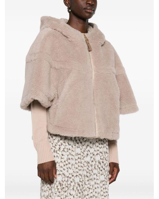 Max Mara Natural Alpaca Wool Silk Jacket